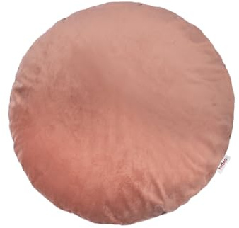 beties Samt&Sonders Serie Kissenhülle rund ca. 40 cm Ø Kissenbezug Samtkissen Dekokissen aus deutschem Unternehmen in hochwertiger Qualität (Altrosa)