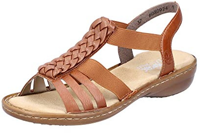 Rieker Femme 60809 Sandale, Marron, 40 EU