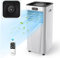 COSTWAY 9000 BTU Aire Acondicionado Portatil Silencioso, 2,6kW, 4 en 1 Enfriador Bajo Consumo, Refrigeración, Ventilación y Deshumidificación, Remoto y Pantalla, Temporizador 24 H, 20㎡, R290