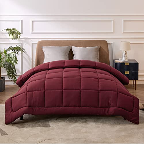 BEDSURE Winterbettdecke 135x200 Warm and Weiche - Bettdecke 135 x 200 Winter 450GSM Füllung, Öko Tex, Steppdecke für Allergiker Rot
