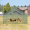 LZQ Hühnerstall mit Schloss 3x6x2m Verzinkter Stahl Kleintierstall Freigehege Hühnerhaus Dach Geflügelstall für Hühnerkäfig Vogelkäfig Kleintiere Haustierkäfig Outdoor