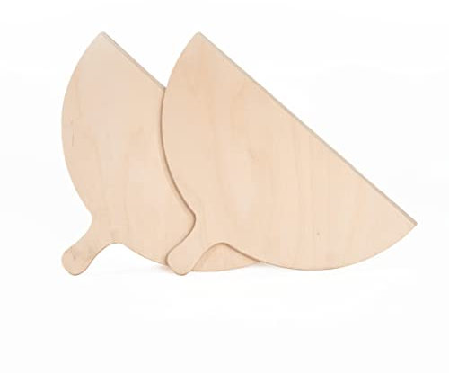 Lupia - Set 2 Pezzi PALETTE PRENDI PIZZA, Legno di Betulla, Manico Ergonomico, Compatibile con Fornetti Elettrici e Pietre Refrattarie, Made in Italy, 20x30 cm, Legno