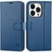 SHIELDON Case for iPhone 14 Pro 5G 6.1, Genuine Leather Wallet Folio Case with Kickstand, RFID Blocking, Card Holder, Magnetic Clasp, Shockproof Cover Compatible with iPhone 14 Pro - Royal Blue