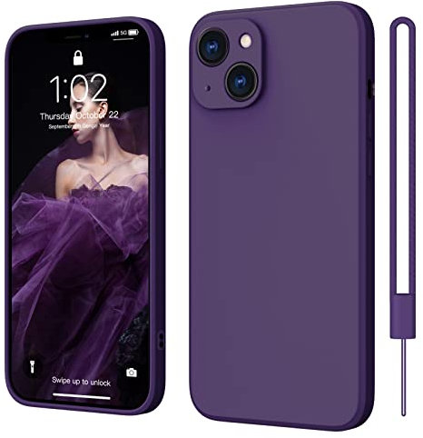 ElestBela iPhone 13 Mini Silicone Slim Case, Dark Purple