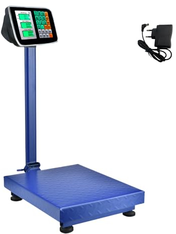 Industrielle Plattformwaage 300 kg. Zusammenklappbare Digital Waage mit LCD-Display. Stahlplattform. Multifunktionale professionelle Waage, perfekt für Pakete, Lager, Geschäfte.