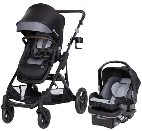 Baby Trend Morph Single to Double Modular Stroller Travel System with EZ-Lift™ Plus Infant Car Seat, Dash Black