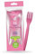 Forchette in plastica riutilizzabile colore rosa - la confezione comprende 15 forchette