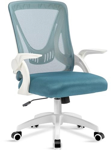 Blisswood Office Desk Chair With 90° Flip-up Armrest Swivel Computer Mesh Chair With Lumbar Support, Adjustable Height, Back Support 360° Rotation For Home Office