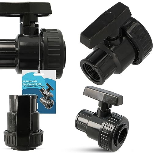 Instalguru PE-Rohr Absperrhahn Kugelhahn PN16 1 1/4x1 1/4 Wassersysteme Garden Bewässerung Pe-Absperrventil Wasserregelventil Bewässerungsrohr-Kupplung PE-Schläuchen