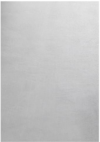 HomebyHome Kurzflor Teppich Wohnzimmer 140 x 200 cm Silberfarbe - Waschbarer Teppich für Schlafzimmer, Esszimmer und Ideal als Küchenteppich - Flauschiger Teppich Weich, Einfarbig, rutschfest, Modern