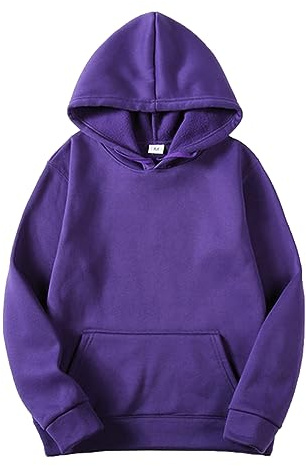 Hularka Herren Basic Langarm Kordelzug Hoodie Sweatshirt Casual Einfarbig Pullover Tops