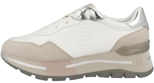 BAGATT Damen D31-aki02 Schnürer, White Multicolour, 41 EU