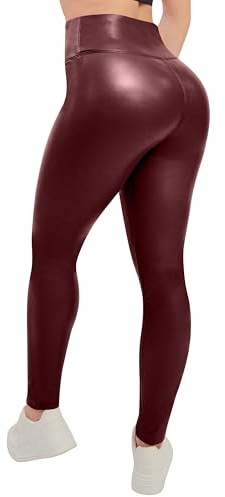 Love My Fashions ® Women's Soft Faux Leather Warm Fleece PU Leggings Wet Look Elasticated Waist Full-Length Trousers
