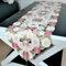 Runner da tavola, vintage ricamato floreale, tema country francese, decorazione per la casa, per matrimoni, Natale, in tessuto di raso