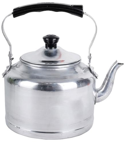BESTonZON Fornello Per Teiera In Alluminio Da 3 L Bollitore Per Il Tè Hot Top Vintage Bollitore Per L'acqua Bollitore A Fondo Piatto Per La Cucina Domestica Piano Cottura Da Campeggio