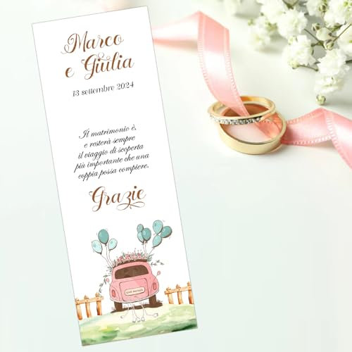 CORMAR SEGNAPOSTO MATRIMONIO PERSONALIZZATO CON FRASE A TUA SCELTA 60 PEZZI (5)