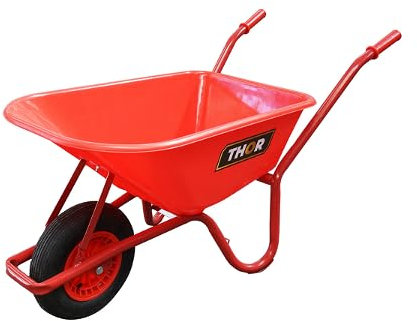 Carriola 85 Litri, ruota pneumatica 400/8, vasca in plastica 940x580x300mm, Max. 160kg., Thor