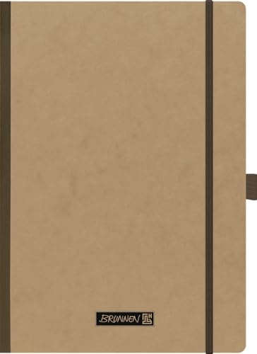 Notizbuch Kladde Premium FACT!plus, A4, 96 Blatt / 192 Seiten, punktiert, braun