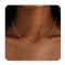 JeweBella Gold Choker Necklaces for Women Girls 18K Gold Plated Chain/Heart/Ball/Disc/Pearl Necklace Dainty Thin Chain Necklace Silver Gold Necklaces for Women Jewellery Gifts