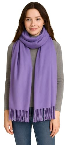 ER Direct Luxurious Super Soft Cashmere Feel Winter Plain Scarf for Women& Men Soft Warm Scarf,