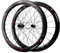 UIOPPOI 700C Rennrad-Radsatz, 40/50/55 mm, Carbon-Faser-Drahtreifenfelge, V-Bremse, Rennrad-Räder, 25 mm Breite, 45# Speichen nur, 1830 g, matt