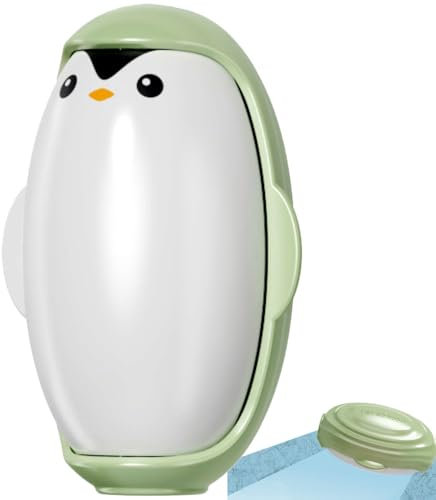 Fusselrolle Wiederverwendbar Abwaschbar,Pinguin Reusable Lint Roller, Fusselrolle Tierhaare, Fusselrolle Kleidung, Hair Remover Roller, Fusselentferner Kleidung (Grün)