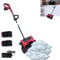Hooha Spazzaneve elettrico, batteria potente, rimozione della neve, 6 m, larghezza di lavoro: 32 cm, altezza della neve 15 cm, macchina leggera per spazzaneve con batteria da 21 V (2 x 2,0 Ah) e