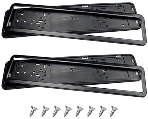 HAAXSHOB 2 PCS License Plate Holder, for Volkswagen VW Passat B6 (3C) 2005 2006 2007 2008 2009 2010 2011 Car Registration License Number Plate Holders Frames