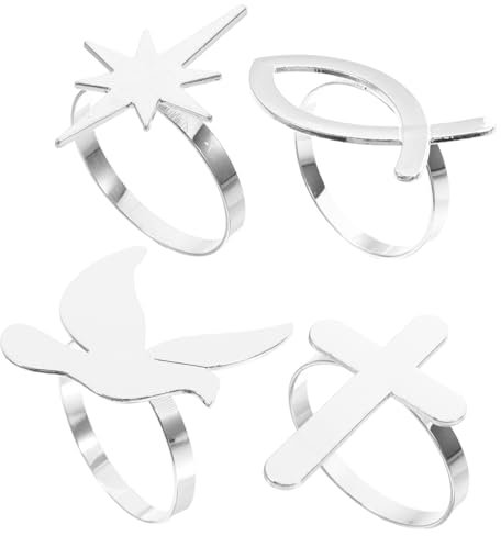 Hemobllo Serviettenring Mit Kreuz Und Taube Für Taufe Und Kommunion Dekorative Serviettenhalter Für Feiertage Und Hochzeiten Langlebig Und Einfach Zu Verwenden