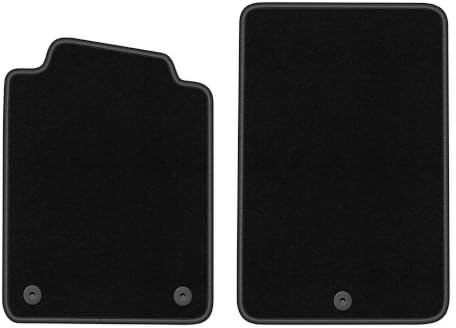 Velours-Fußmatten vorne passend für Chevrolet Corvette C6 2004-2013, BASIC | passend für Targa/Roadster; dünner Velours-Teppich (Polypropylen), ca. 4 mm; rutschfest, runde Befestigungen (Typ OP)