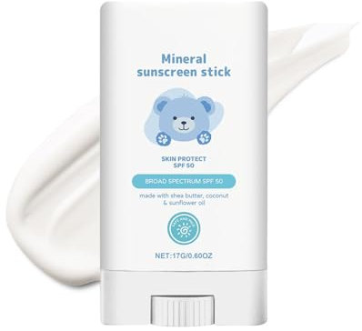 Krujecnt Crema Solare Bambini SPF50 – Stick Delicato Per Viso E Corpo – Protezione Portatile Non Untuosa Per Ogni Giorno