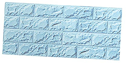 Vaguelly Self Adhesive Brick Pattern Wallpaper Light Blue Removable Wall Tile for Bedroom Living Modern Brick Effect Wall Covering Easy Peel Stick DIY Decor