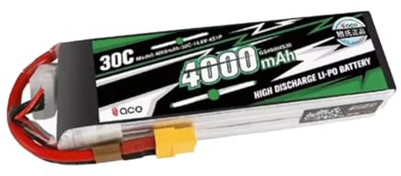 ExPrismarx Batterie LiPo 4S 4000 mAh avec connecteur XT60 pour hélicoptère RC JCZK-300C