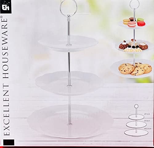Riyashop Etagere Porzellan Etagenständer Servierplatte Etagenplatten Etagiere 3-stufig