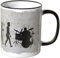 JUNIWORDS Tasse - Evolution Schlagzeug - Keramiktasse - Schwarz - 0,3 l