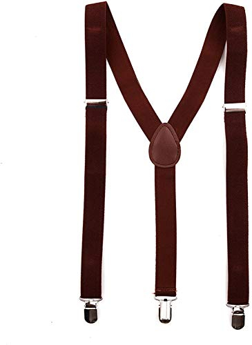 Party Factory Hosenträger, sattes Braun, 2,5 x 50-90cm, für Damen und Herren, Kostüm Accessoire, bis 195cm Körpergröße