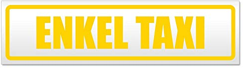 Kiwistar Magnetschild Enkel Taxi - 30cm Gelb - magnetisch für Auto PKW Kfz - wiederverwendbares Hinweisschild aus Magnetfolie - für Fahrzeug, Truck