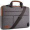 DOMISO - Funda impermeable para ordenador portátil (12,5 a 13 pulgadas, con puerto de cargador USB externo, bandolera, para tableta, MacBook Pro, 12,9 pulgadas, iPad Pro, Lenovo/HP, color marrón