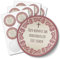 24 INDIVIDUELLE runde Etiketten SELBER GESTALTEN: Kreuz Vintage Rosa - Personalisierte Aufkleber für Hochzeit, Taufe, Konfirmation, Kommunion, Danksagungen, Einladungen, Weihnachten, Ostern