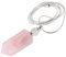 KYEYGWO Rose Quartz Healing Crystal Point Aromatherapy Essential Oil Diffuser Necklace Hexagonal Perfume Bottle Pendant Necklace for Men Women
