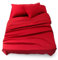 Blumtal - Parure De Lit 180x200 en Microfibre - 3 Pièces - Drap Housse 180x200 + Drap Plat 2 Personnes (280x275) + 2 Taies d'oreiller 50x80 - Rouge