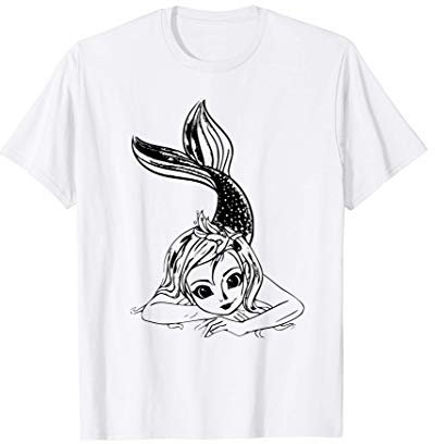 Meerjungfrau Shirt Fabelwesen Flossen unter Wasser Mädchen T-Shirt
