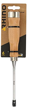 Rhino 43002 6 mm Ciseau Sculpture, Outils de gouges pour menuiserie - Largeur 6 mm - Garantie 5 Ans - Permet d'effectuer Tous Types d'entailles, d'ajustages sur Bois