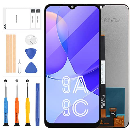 LADYSON Pantalla de repuesto para Xiaomi Redmi 9A/Xiaomi Redmi 9C de 6.5 pulgadas, pantalla LCD táctil, digitalizador, montaje con herramientas de reparación gratuitas (negro sin marco)
