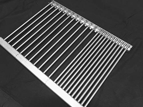 Hz1BBQde Edelstahl Manufaktur Stollenwerk Ersatzteile aus V2A und V4A Edelstahl u.a Grillrost Für Broilmaster 4+1 2014 Design (622x407x2mm-incl.-30R V2A Grillrost), Silber