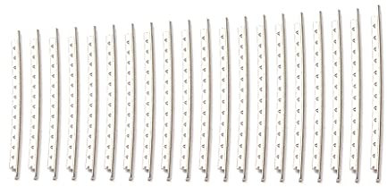 Alnicov - Fretwire per chitarra, 20 pezzi, in rame nichelato da 2,0 mm, per chitarra acustica elettrica, tastiera a 20 tasti, colore: argento