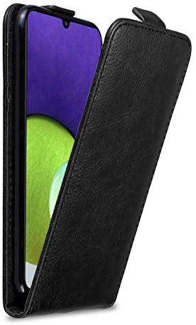 cadorabo Coque Compatible avec Samsung Galaxy A22 4G / M22 / M32 4G en Noir Nuit - Housse Protection en Style Flip avec Fermoire Magnétique - Etui Poche Folio Case Cover