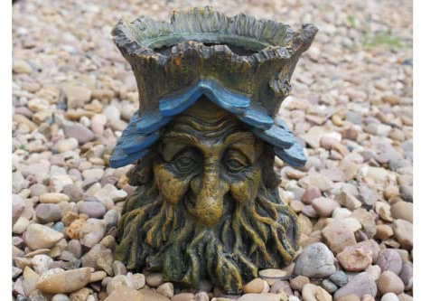 Green Man Face Planter Treeman Garden Decor Tree Ent Stump House Plant Pot Flower Vase Small