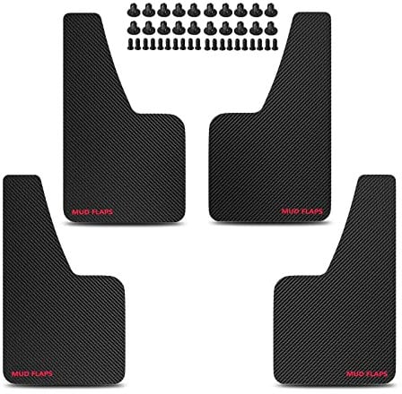 4X Universal Auto Schmutzfänger Spritzlappen Spritzschutz Schwarz Kompatibel mit Schrägheck Kombi Limousine SUV Cabriolet Coupe MPV Pickup 360 * 210 mm