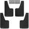 4X Paraspruzzi Universale Auto Nero Compatibile con Hatchback Sedan SUV Convertibile Coupe MPV Pickup 360mm * 210mm